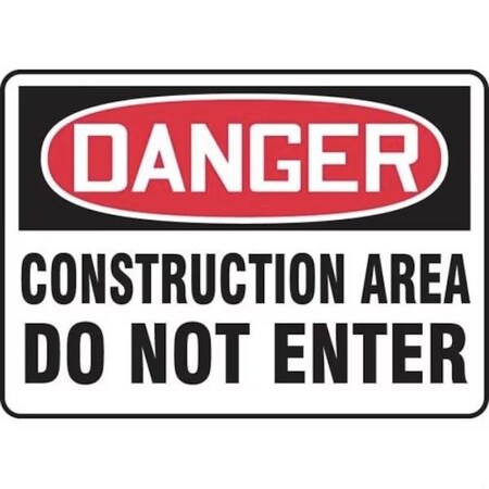 Accuform OSHA DANGER SAFETY SIGN CONSTRUCTIO MCRT128VP MCRT128VP